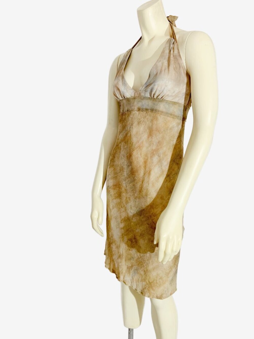 Vintage Y2K GUESS COLLECTION Silk Halter Dress  / Made in USA / size Extra-Small
